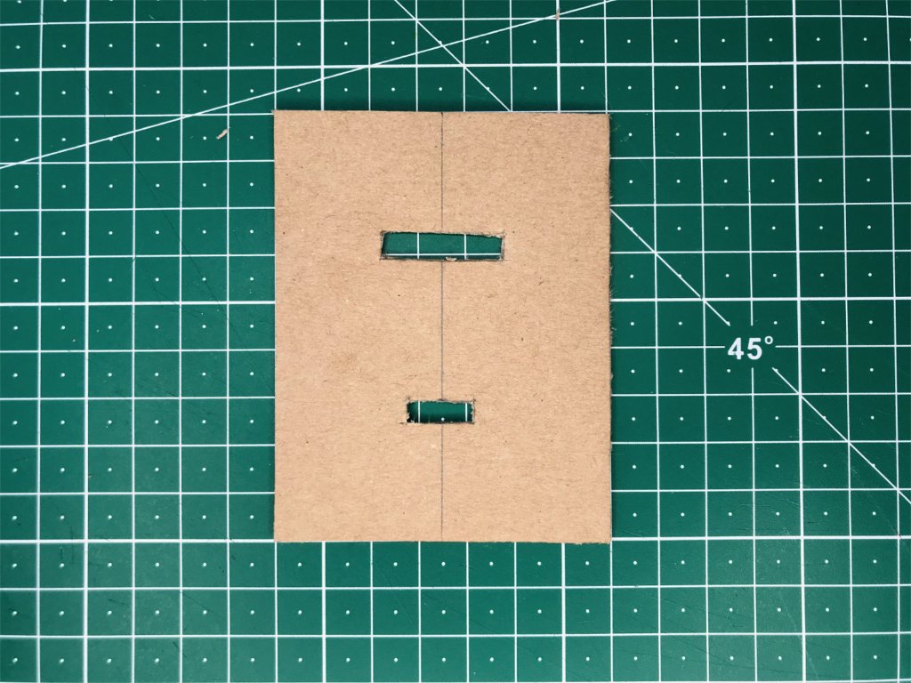 Cut openings for DIY bias binding tape maker.