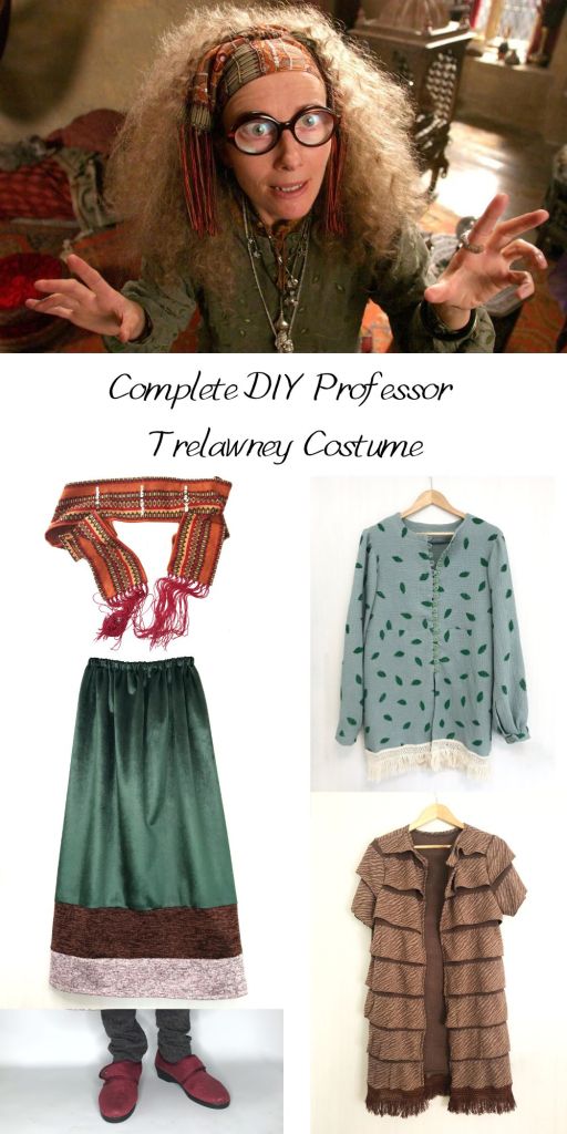Parts of professor Trelawney costume from the Harry Potter movies - ideal for Halloween or cosplay.