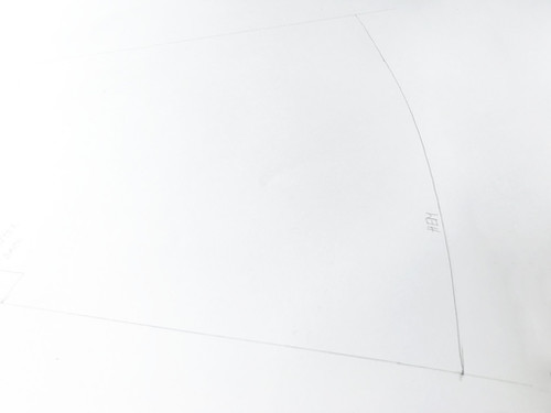 The hem on a circle skirt is ready.