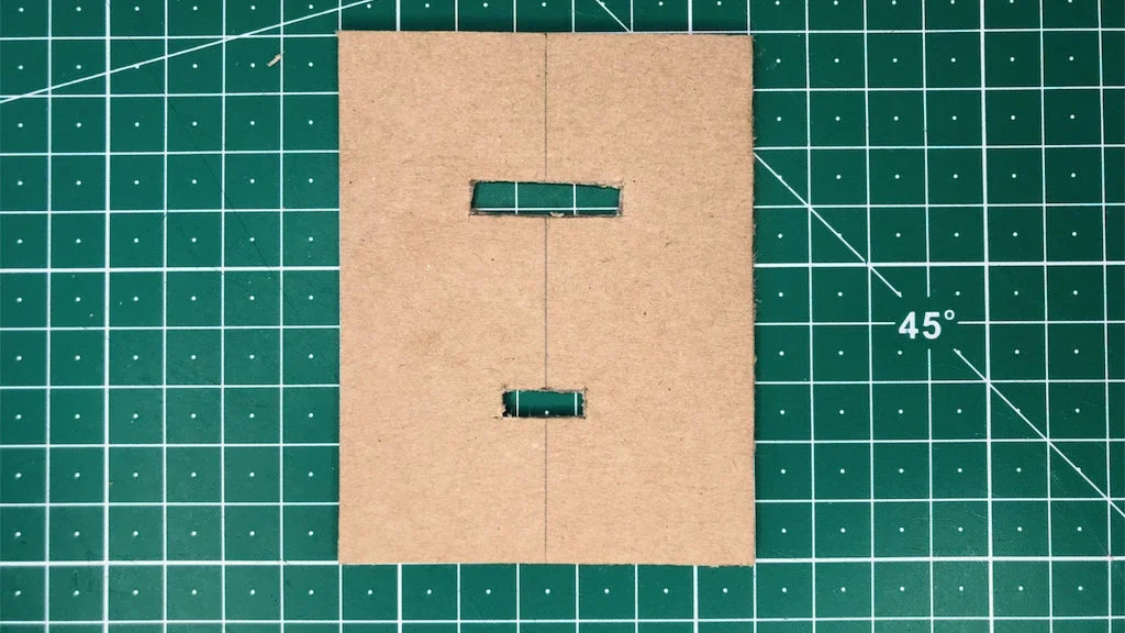 Cut openings for DIY bias binding tape maker.