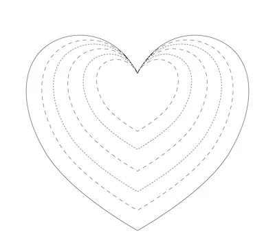 Free printable and downloadable heart template.