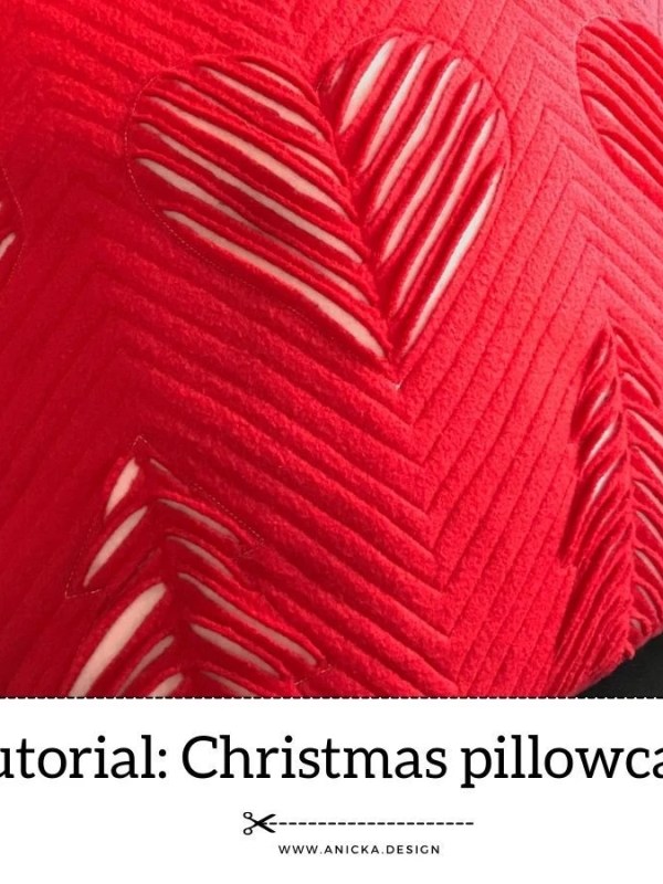 Faux Chenille Christmas Pillowcase