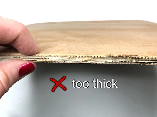 Too thick cardboard for your own bias binding tape maker.