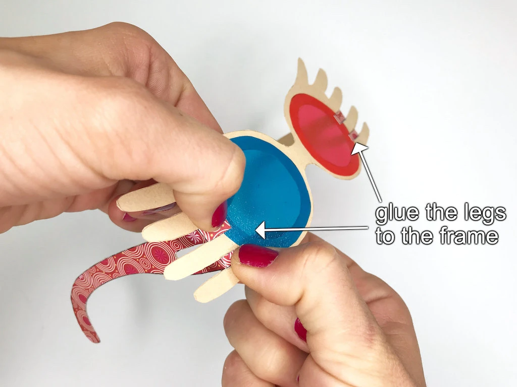 Attach the spectrespecs legs to the frame.