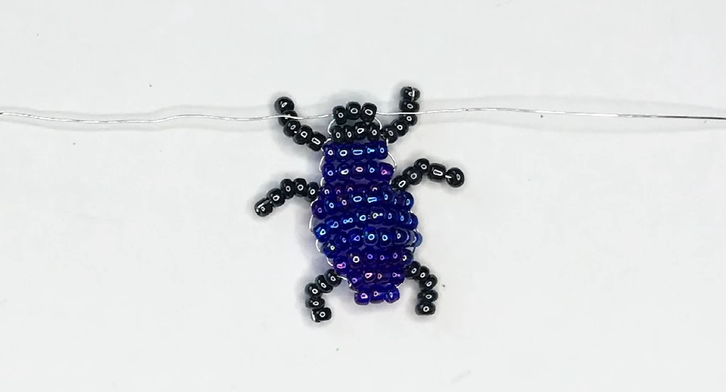 DIY Luna Lovegood beetle ring. Beaded beetle.