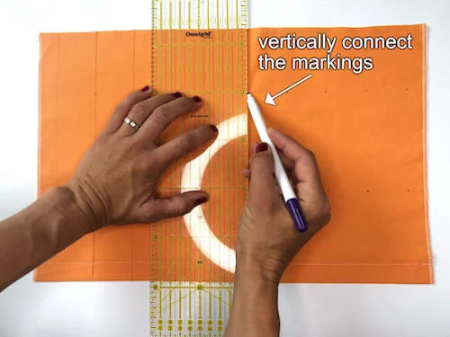 Connecting pairs of markings.